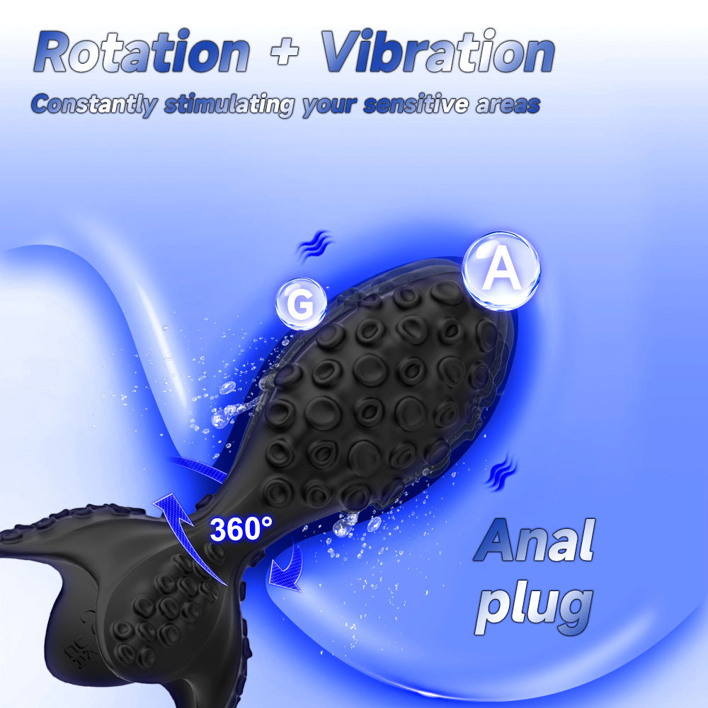 Convex Rotation Vibrating Prostate Butt Plug With Remote Control