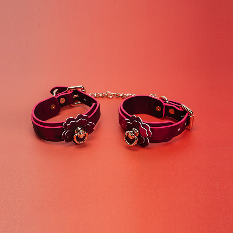 BDSM Temperature-sensitive Color-changing Cherry Handcuffs & Footcuffs Set
