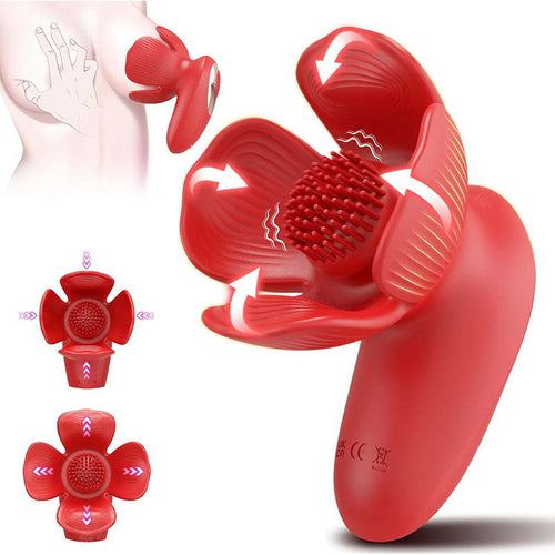 Rose kneader 10 Vibration & Pinching Breast Stimulator with Petal Kneading