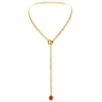 Heart Crystal O-ring Slip Chain