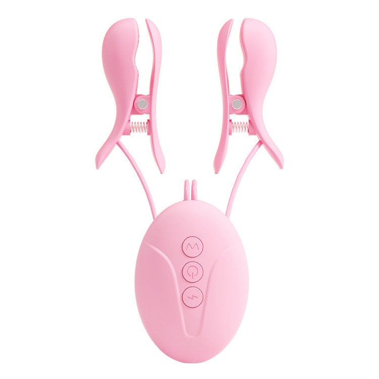 BDSM Electric Shock Nipple Clamp Breast Massager