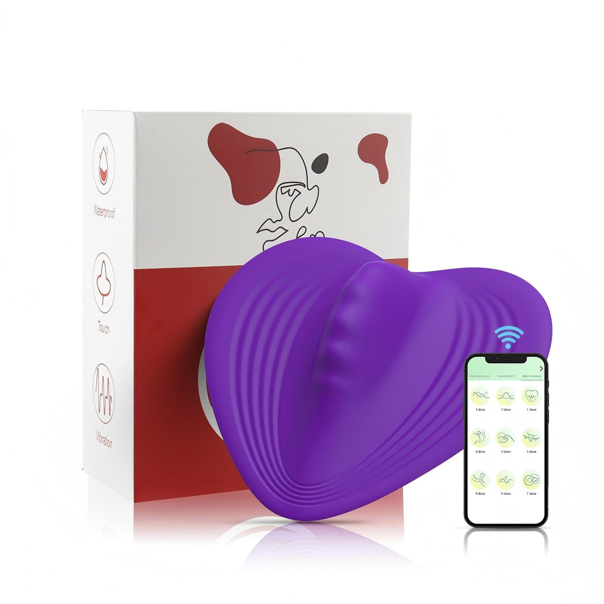 Heart-Shaped Invisible Wireless Remote Control Wearable Vibrator