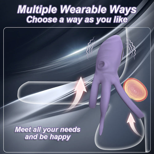 Octopus Lock Delayed Ejaculation Penis Ring Wireless APP