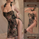 Ancient Style Lace See-through Cheongsam Uniform Suit