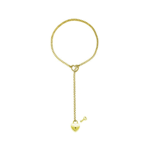Heart O-Ring Lock & Key Slip Chain