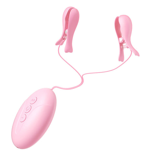 BDSM Electric Shock Nipple Clamp Breast Massager