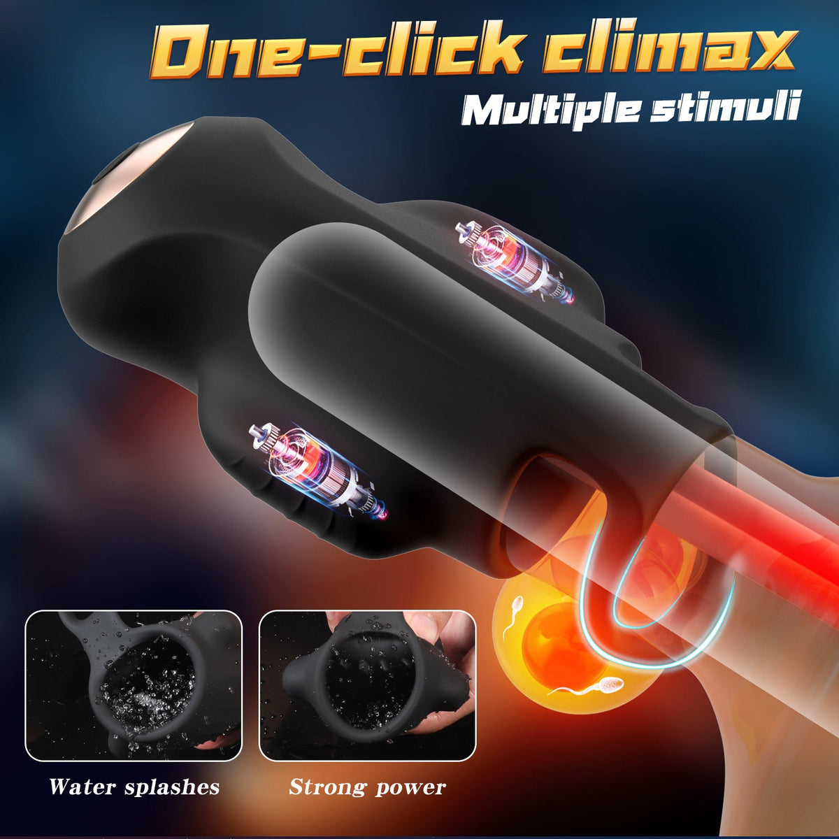APP Control Male Trainer with Double Vibration & Locking Ring