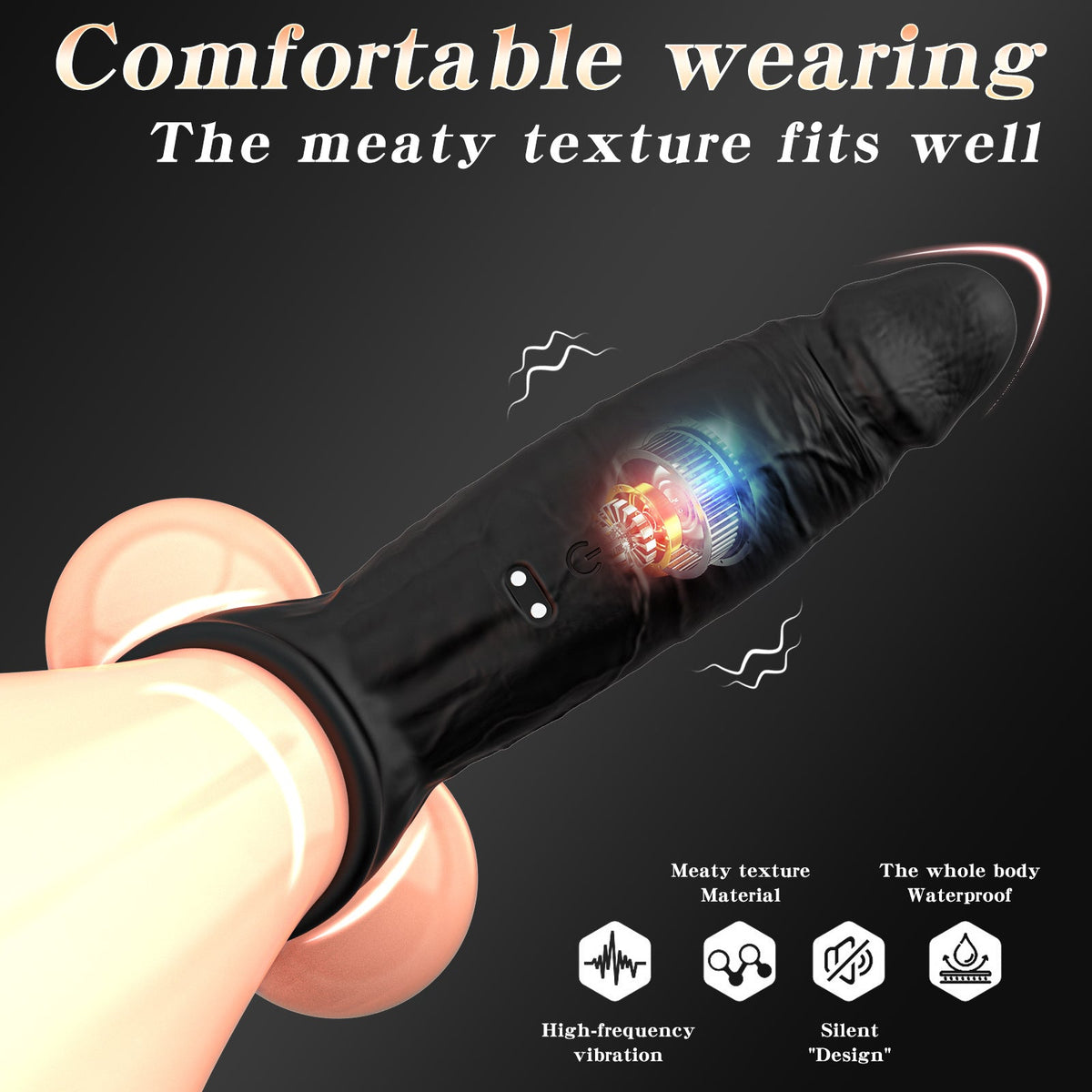 Male Penis Ring Extension Sleeve App Control