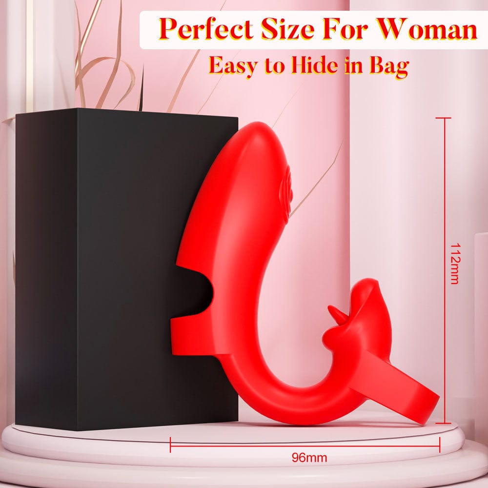 Finger Vibrator Rose Tongue Licking Clitoris G Spot Vibrator