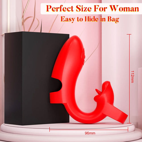 Finger Vibrator Rose Tongue Licking Clitoris G Spot Vibrator