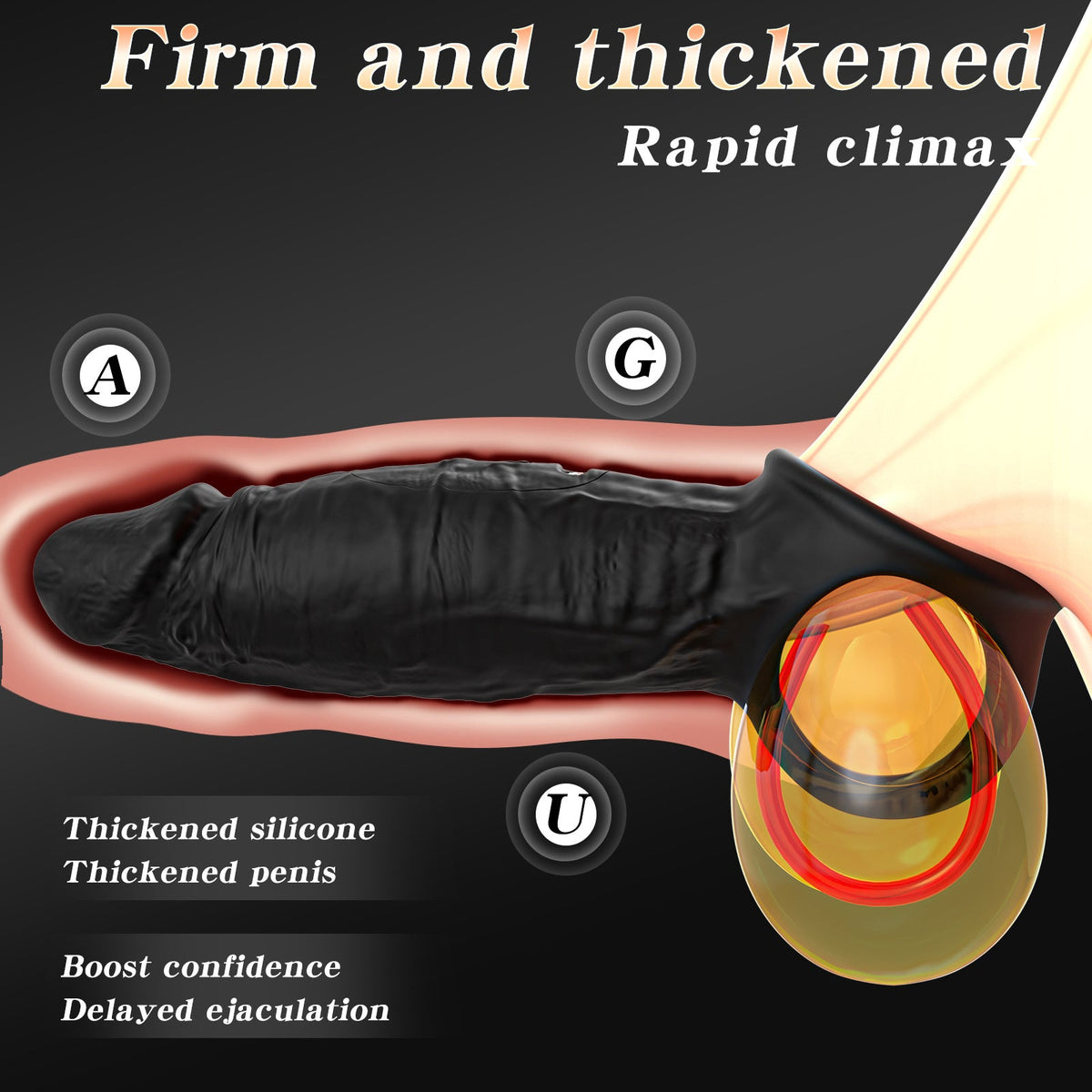 Male Penis Ring Extension Sleeve App Control