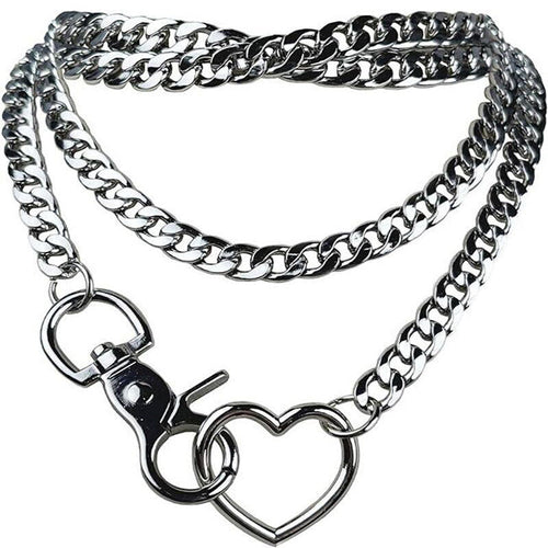 Heart Loop Slip Chain Choker