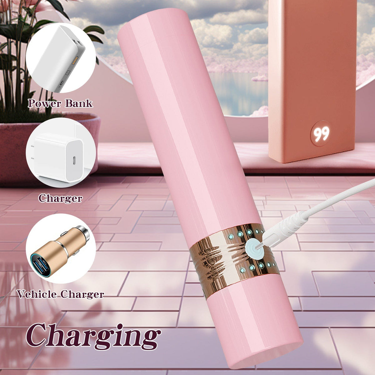 Lipstick Tongue Licking Clitoral G Spot Vibrator