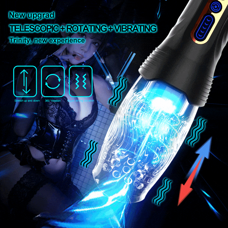 Gawk Gawk 3000 PRO Male Rose Thrusting Rotating And Vibrating Oral Sex Male Masturbator