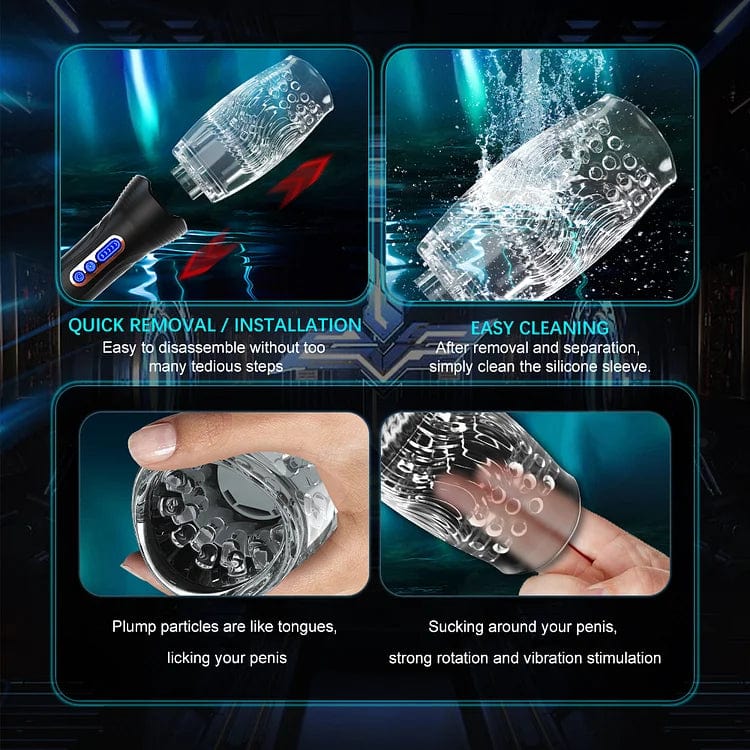 Gawk Gawk 3000 PRO Male Rose Thrusting Rotating And Vibrating Oral Sex Male Masturbator