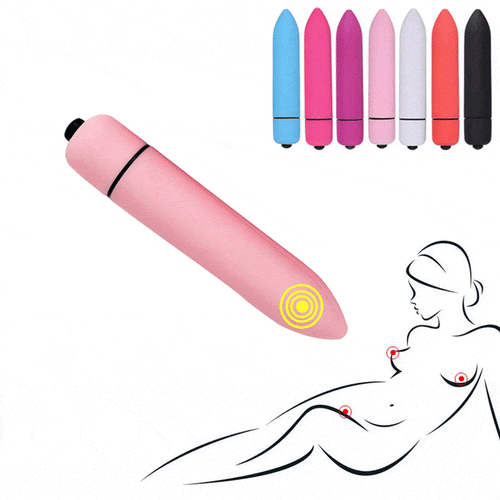 【Free Gift】Fun Vibrator Mini Bullet Jump Egg Ten Frequency Vibration Tip Frosted Bullet
