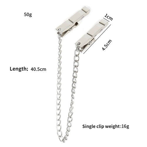 Metal Nipple Clamps With Metal Chain