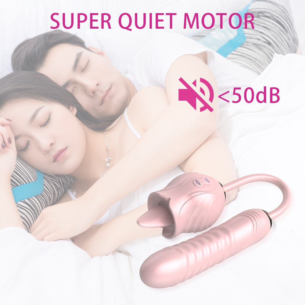 New Rose Toy Warming G-spot Tongue Licking Vibrator