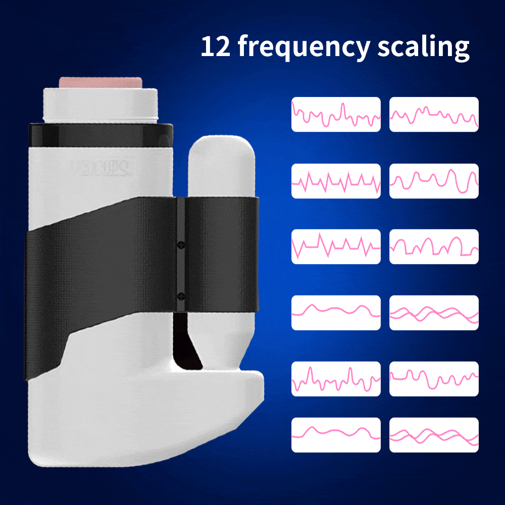 12 Speeds Telescopic Vibrator Realistic Vagina Male Masturbator