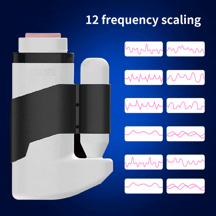 12 Speeds Telescopic Vibrator Realistic Vagina Male Masturbator
