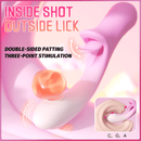 Fancy Pink Female Tongue Licking Masturbation Device Vibrator