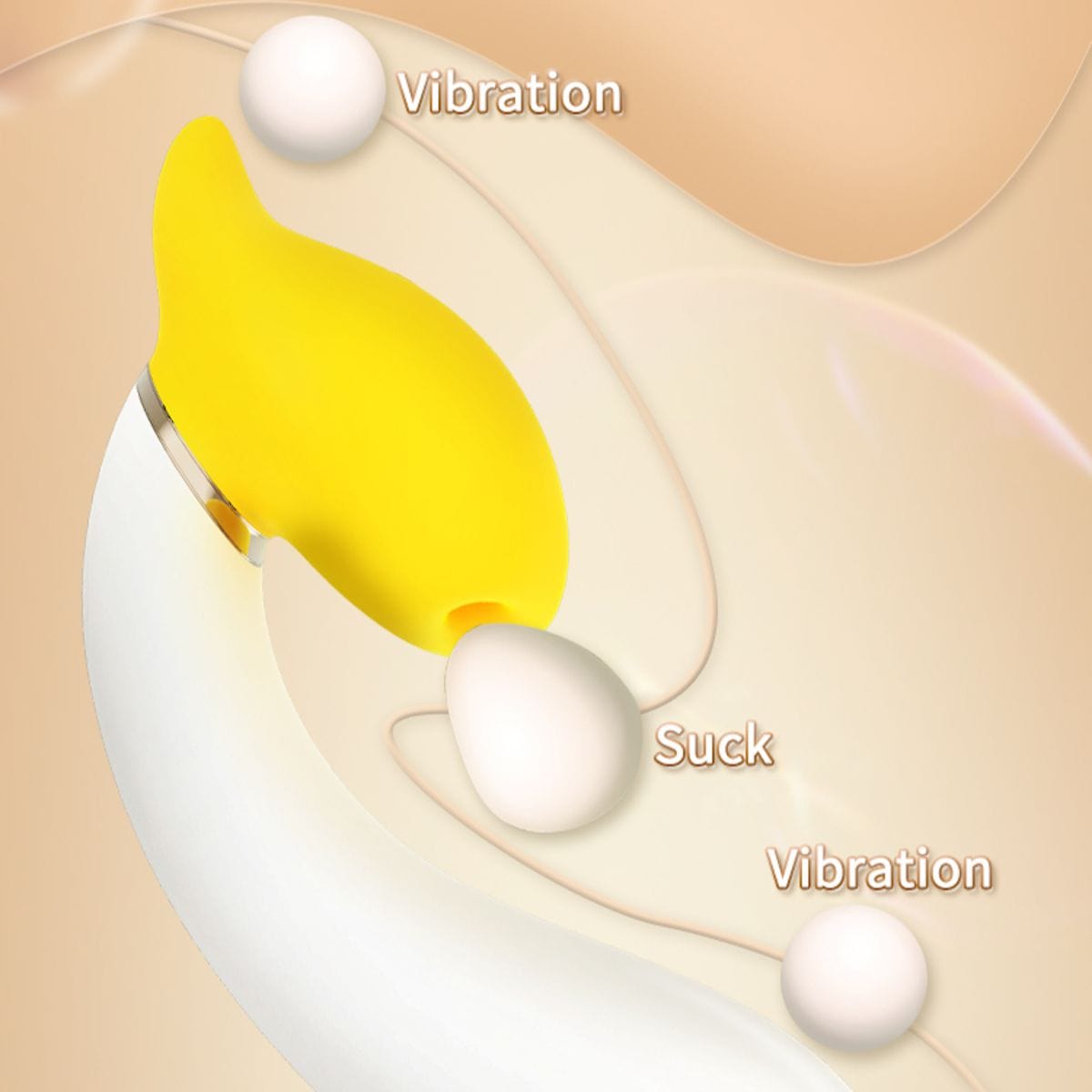 Rotating Banana Vibrator Sucking Double Vibration Masturbation Sex Toy