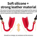 Open Mouth O-Ring Gag with Adjustable Leather Strap
