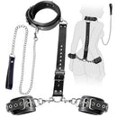 BDSM Bondage Neck to Wrist Restraints Kit with Traction Chain