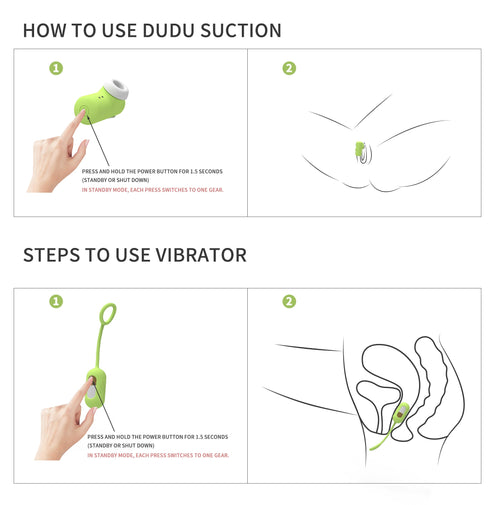 Bobo Suction Egg Clitoral Stimulation Vibrator Set