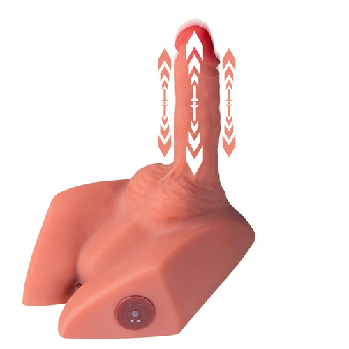5.66Lb Male Half Torso Sex Doll with Thrusting Dildo & Tight Anus