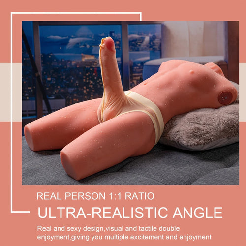 17.64Lb Male Sex Torso with Thrusting Realistic Dildo & Tight Anus