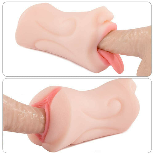1.06Lb Pocket Pussy Realistic Mouth with 3D Teeth and Tongue male stroker