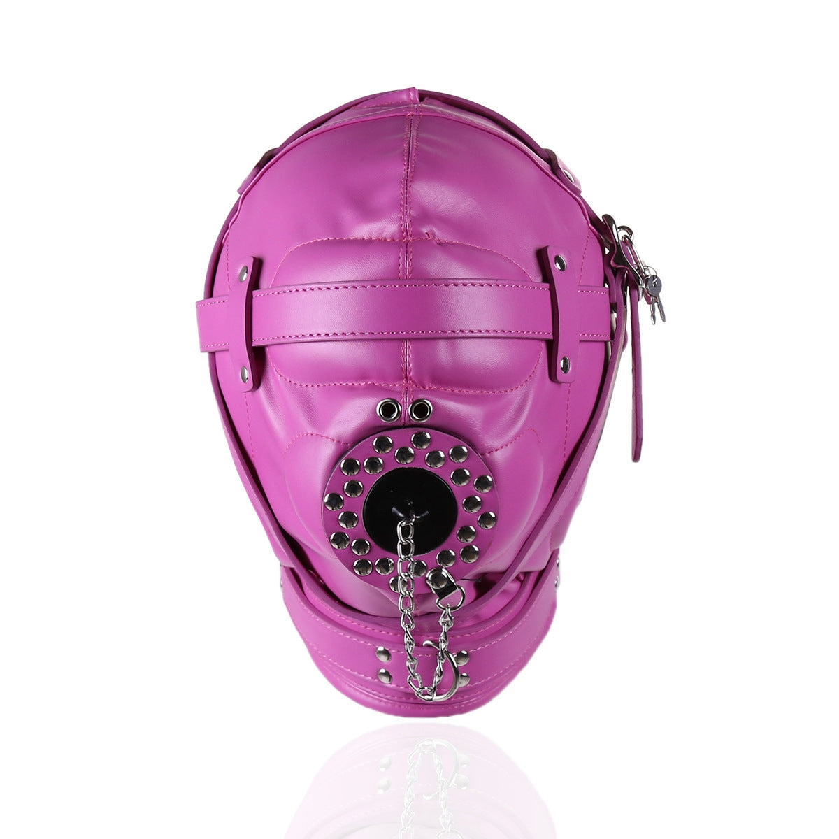 BDSM Face Mask Head Hood Bondage Restraints With Lid