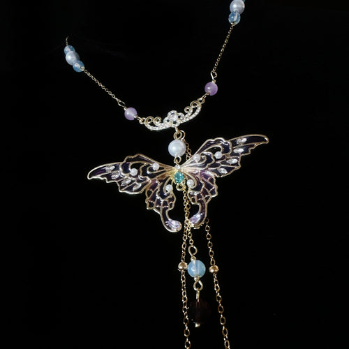 Butterfly Collar & Nipple Clamp Chain Suit
