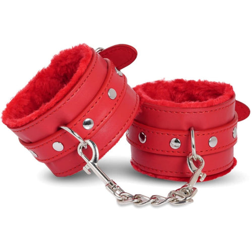 【Free Gift】BDSM Adjustable Plush Handcuffs Ankle Bracelets Restraint Set Sex Toy