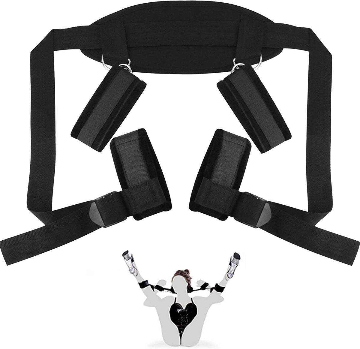 BDSMS Bed Restraints Kit Sex Toys Wrist Leg Restraint Straps