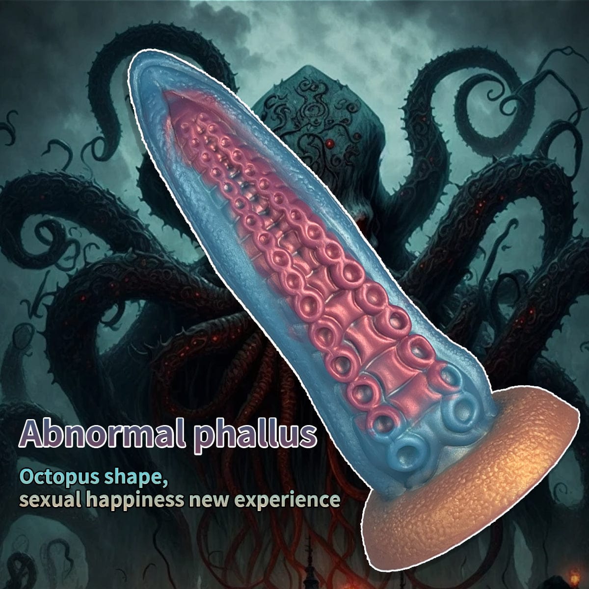 Ocean Blue Octopus Tentacle Silicone Anal Dilator Fantasy Dildo