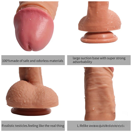 Lifelike Soft 7.87″ Premium Suction Cup Dildo For Adult