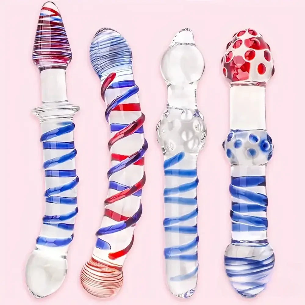 Multiple Options Glass Crystal Dildo For Women Men Couple G-spot Vagina
