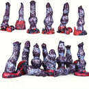 Multiple Silicone Monster Horse Big Animal Knot Dog Octopus Thick Dildo