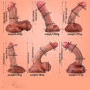 Six Lengths Liquid Silicone Realistic Dildo For Hands-Free G Spot Play
